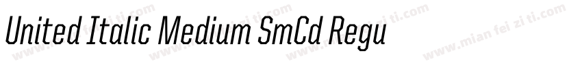 United Italic Medium SmCd Regular字体转换